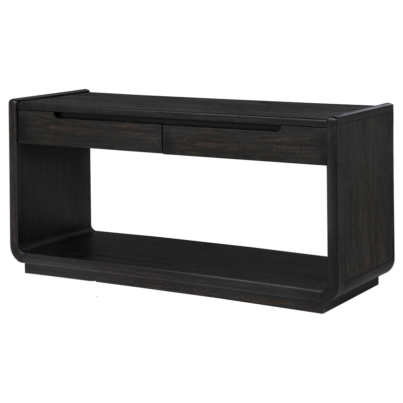 Leandro 2-drawer Entryway Sofa Console Table Burnished Black - 704639