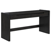 Leandro 2-drawer Home Office Writing Desk Burnished Black - 800790