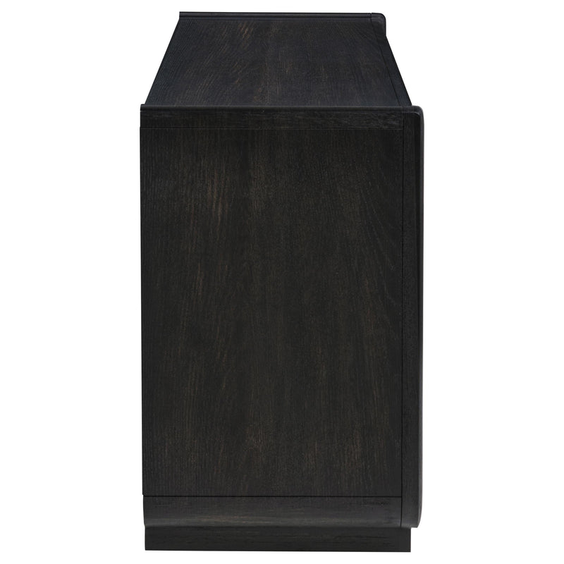 Leandro 2-drawer Home Office Writing Desk Burnished Black - 800790