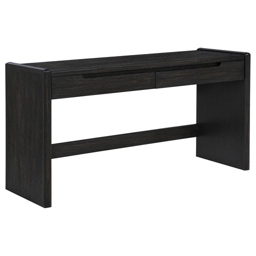 Leandro 2-drawer Home Office Writing Desk Burnished Black - 800790