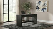 Leandro 2-drawer Home Office Writing Desk Burnished Black - 800790