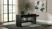 Leandro 2-drawer Home Office Writing Desk Burnished Black - 800790