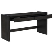 Leandro 2-drawer Home Office Writing Desk Burnished Black - 800790