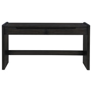 Leandro 2-drawer Home Office Writing Desk Burnished Black - 800790