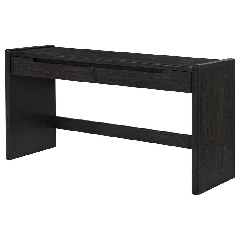 Leandro 2-drawer Home Office Writing Desk Burnished Black - 800790
