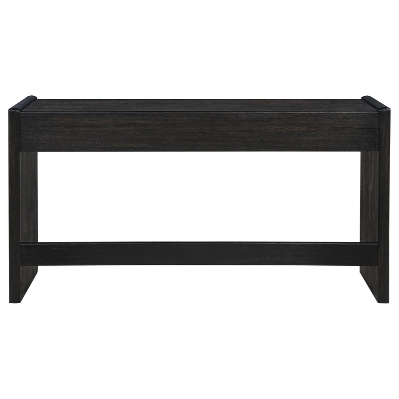 Leandro 2-drawer Home Office Writing Desk Burnished Black - 800790