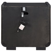 Leandro 2-drawer LED Nightstand with USB Burnished Black - 222492