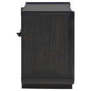 Leandro 2-drawer LED Nightstand with USB Burnished Black - 222492