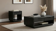 Leandro 2-drawer Wood Cocktail Coffee Table Burnished Black - 704638