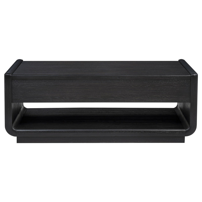 Leandro 2-drawer Wood Cocktail Coffee Table Burnished Black - 704638