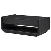 Leandro 2-drawer Wood Cocktail Coffee Table Burnished Black - 704638