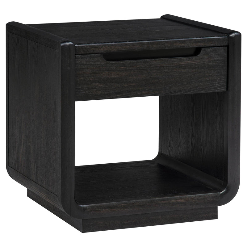 Leandro 2-piece Wood Coffee and End Table Set Burnished Black - 704638-S2