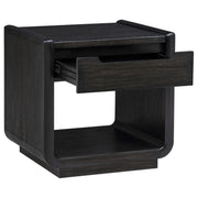 Leandro 2-piece Wood Coffee and End Table Set Burnished Black - 704638-S2