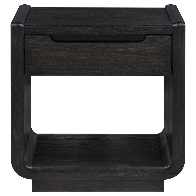 Leandro 2-piece Wood Coffee and End Table Set Burnished Black - 704638-S2