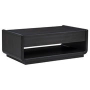 Leandro 3-piece Wood Coffee and End Table Set Burnished Black - 704638-S3