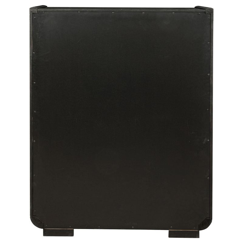 Leandro 5-drawer Bedroom Chest of Drawers Burnished Black - 222495