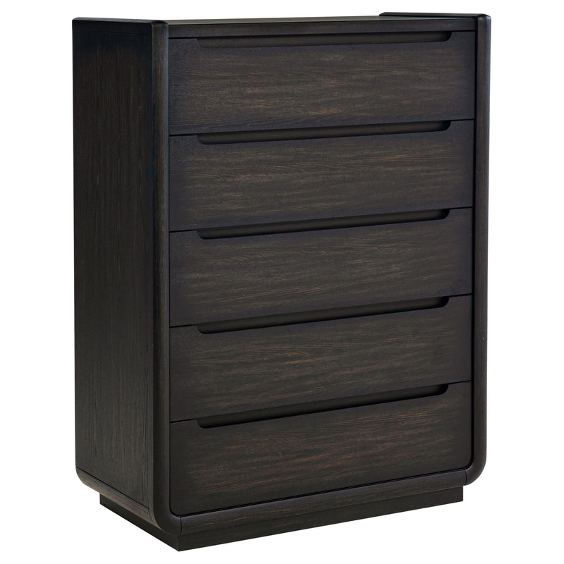 Leandro 5-piece Queen Bedroom Set Burnished Black - 222491Q-S5