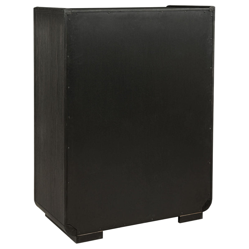 Leandro 5-piece Queen Bedroom Set Burnished Black - 222491Q-S5