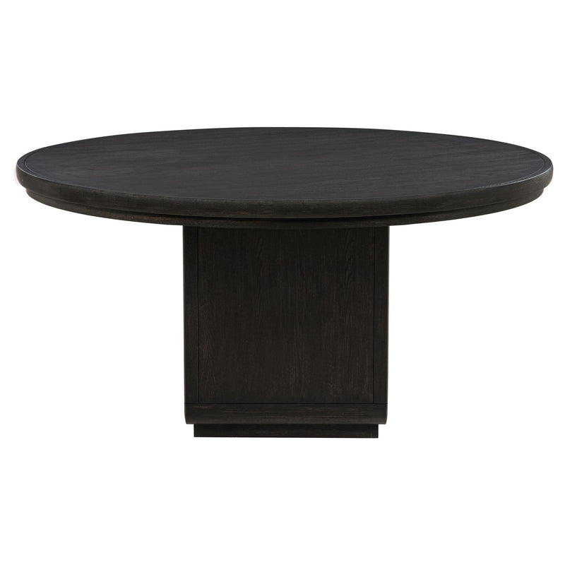 Leandro 5-piece Round Dining Table Set Burnished Black - 115390-S5A
