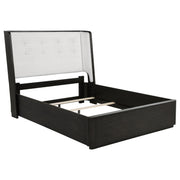 Leandro 55-inch Queen Wingback Bed Burnished Black - 222491Q