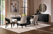 Leandro 7-piece Rectangular Dining Table Set Burnished Black - 115391-S7