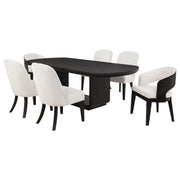 Leandro 7-piece Rectangular Dining Table Set Burnished Black - 115391-S7
