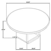 Leandro 7-piece Round Dining Table Set Burnished Black - 115390-S7