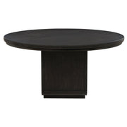 Leandro 7-piece Round Dining Table Set Burnished Black - 115390-S7A