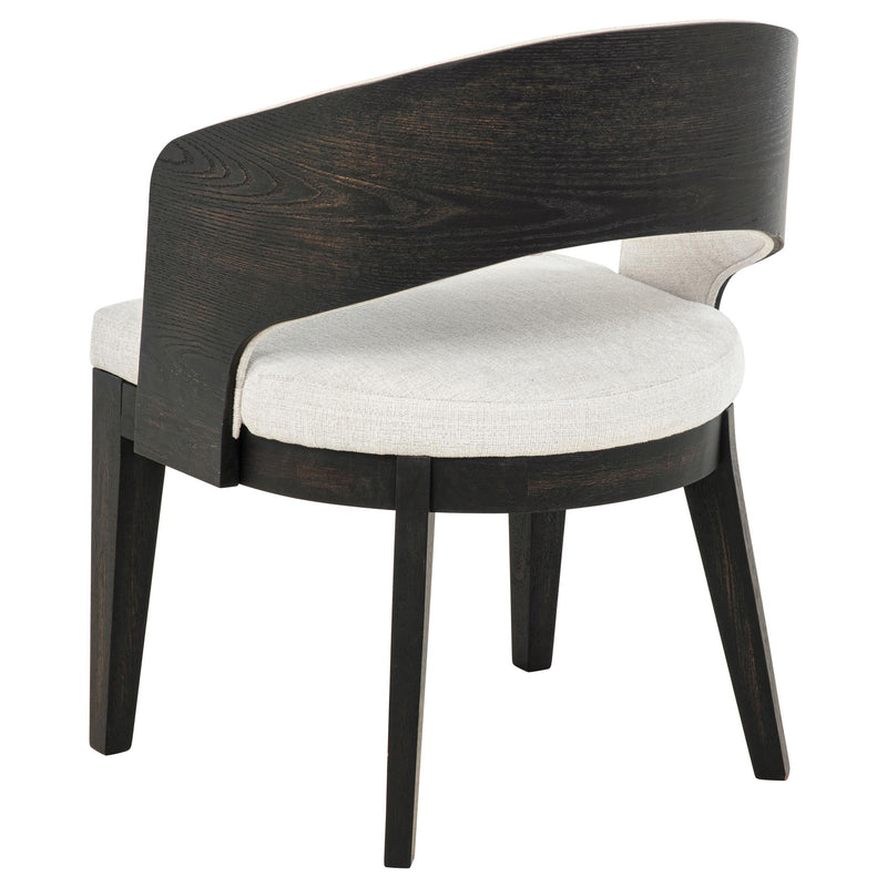 Leandro 7-piece Round Dining Table Set Burnished Black - 115390-S7A