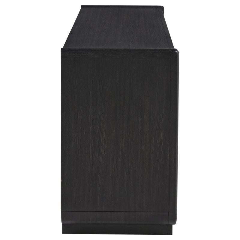 Leandro 72-inch 4-door TV Stand Media Console Burnished Black - 704633