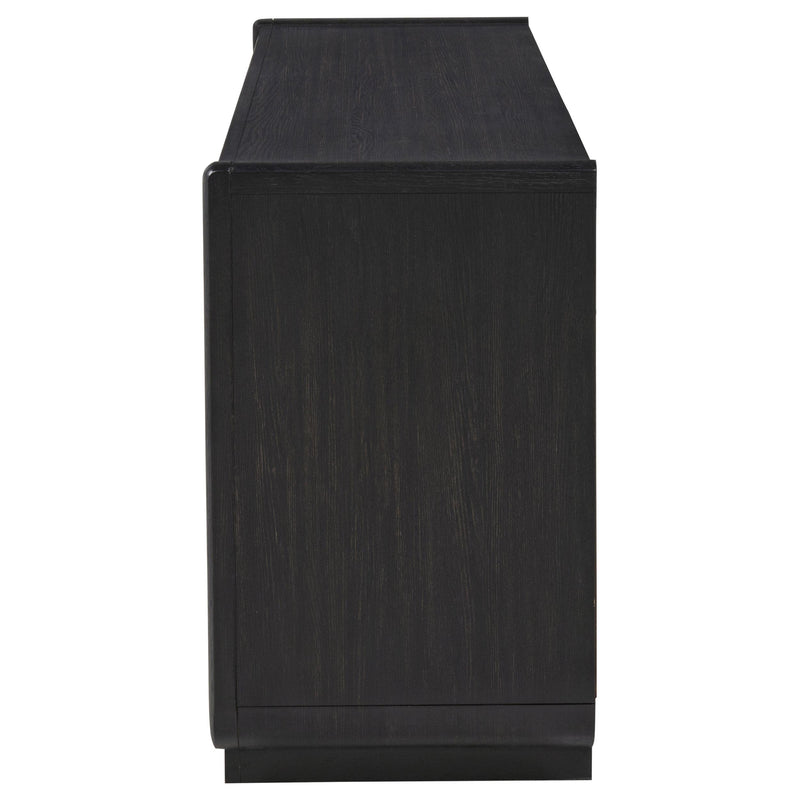 Leandro 72-inch 4-door TV Stand Media Console Burnished Black - 704633