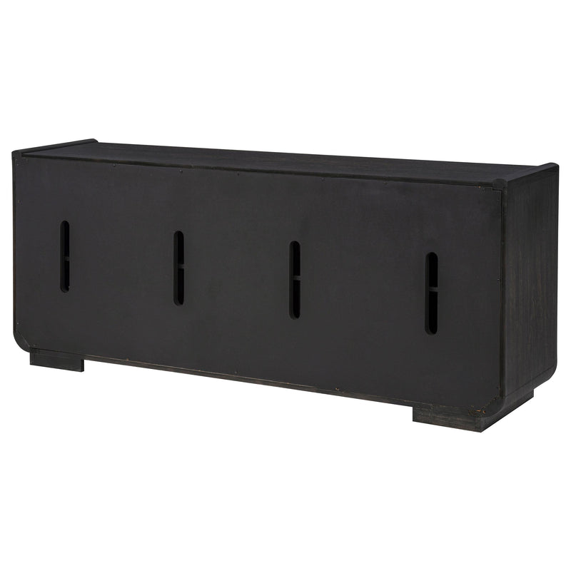 Leandro 72-inch 4-door TV Stand Media Console Burnished Black - 704633