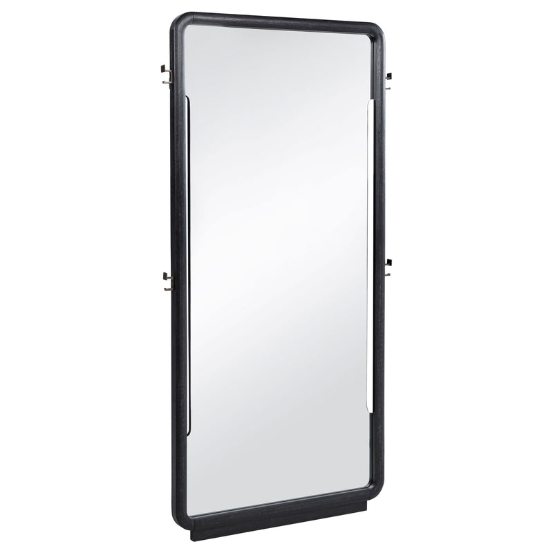 Leandro 76-inch Full Length Floor Mirror Burnished Black - 222498