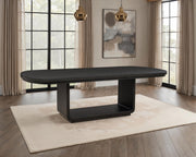 Leandro 78-inch Extension Dining Room Table Burnished Black - 115391