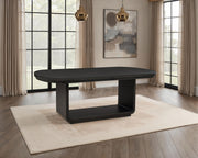 Leandro 78-inch Extension Dining Room Table Burnished Black - 115391