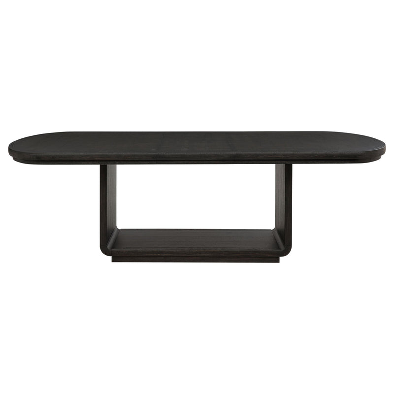 Leandro 78-inch Extension Dining Room Table Burnished Black - 115391