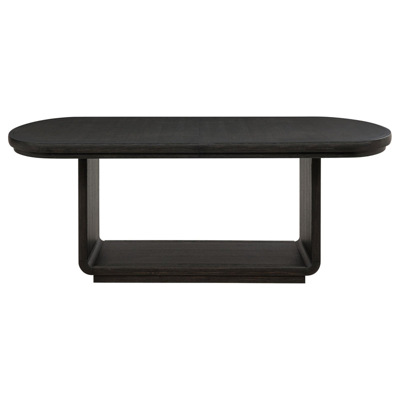 Leandro 78-inch Extension Dining Room Table Burnished Black - 115391