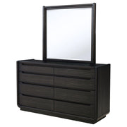Leandro 8-drawer Bedroom Dresser with Mirror Burnished Black - 222493M