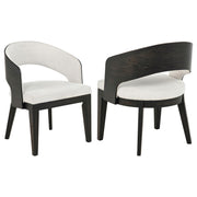 Leandro Upholstered Dining Arm Chair Cream (Set of 2) - 115393