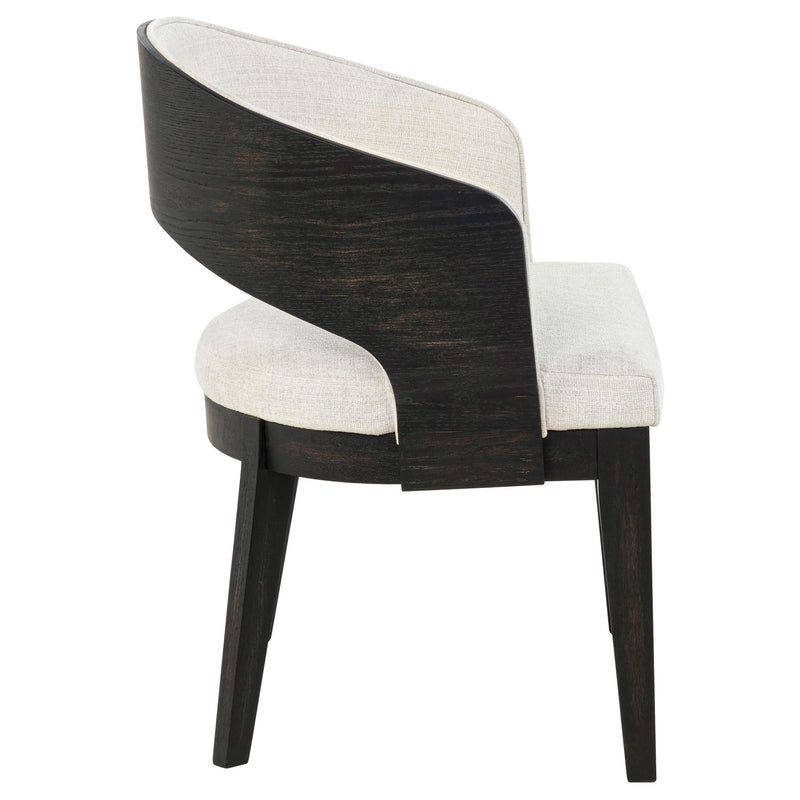 Leandro Upholstered Dining Arm Chair Cream (Set of 2) - 115393
