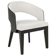Leandro Upholstered Dining Arm Chair Cream (Set of 2) - 115393