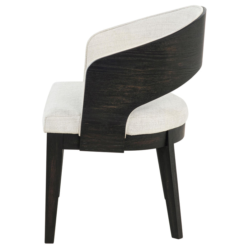 Leandro Upholstered Dining Arm Chair Cream (Set of 2) - 115393