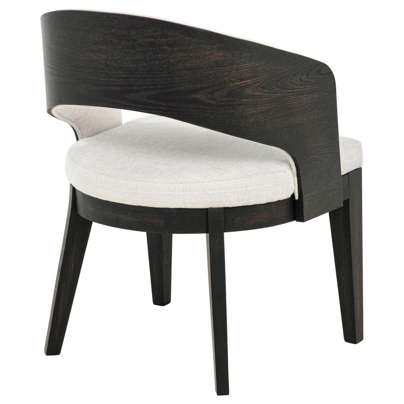 Leandro Upholstered Dining Arm Chair Cream (Set of 2) - 115393