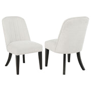 Leandro Upholstered Dining Side Chair Cream (Set of 2) - 115392
