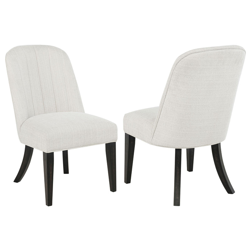 Leandro Upholstered Dining Side Chair Cream (Set of 2) - 115392