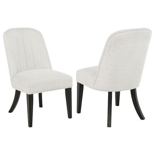 Leandro Upholstered Dining Side Chair Cream (Set of 2) - 115392