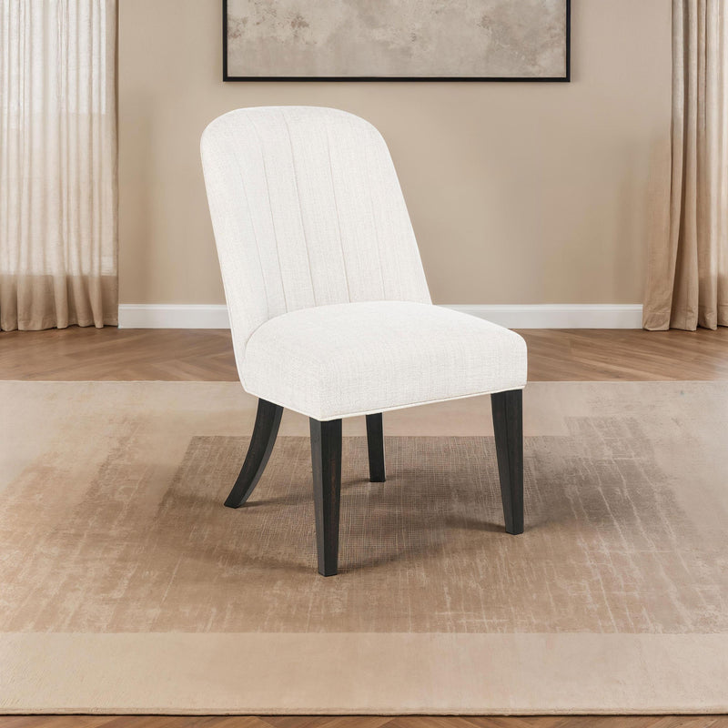 Leandro Upholstered Dining Side Chair Cream (Set of 2) - 115392