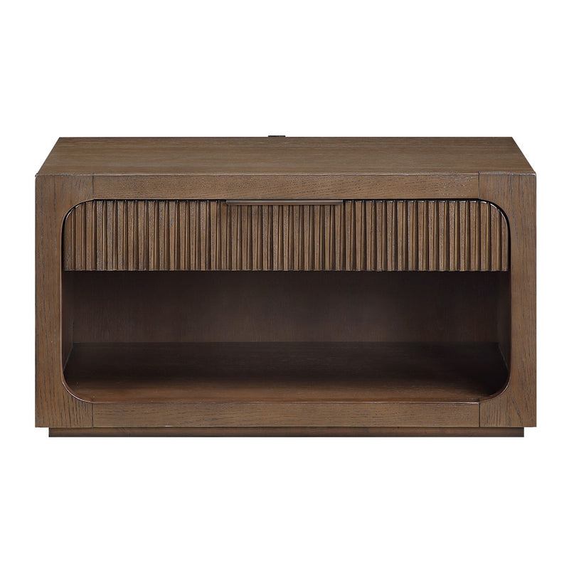 Leanna Nightstand w/Wood Top - BD06813