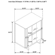 Leanne 2-drawer Sinter Stone Top Nightstand Light Oak - 223132