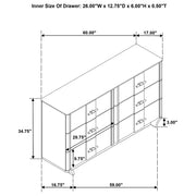 Leanne 4-piece Eastern King Bedroom Set Light Oak - 223131KE-S4